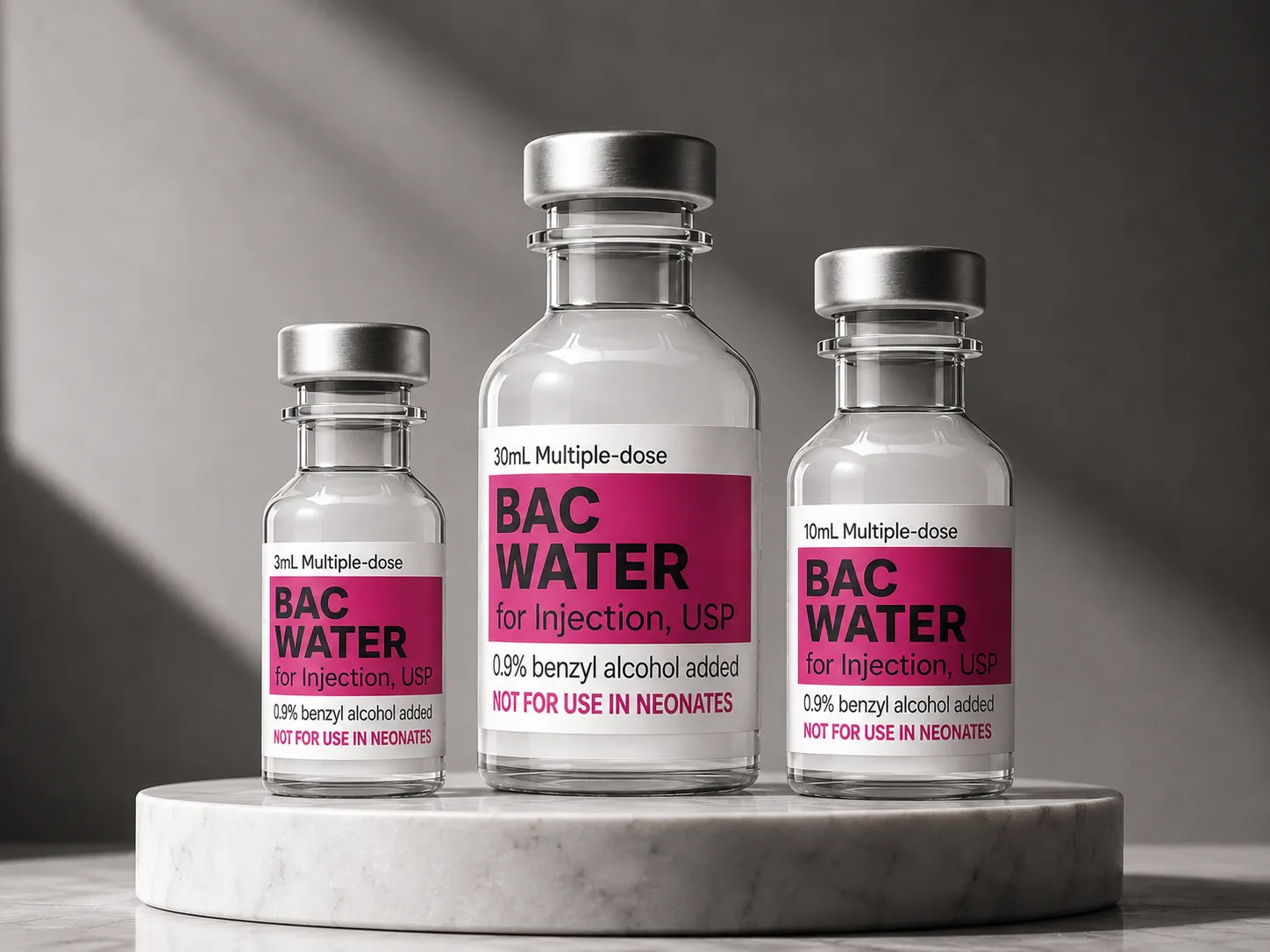 BAC Water (Bacteriostatic Water), Lab Supplies research peptide, ≥99% HPLC purity